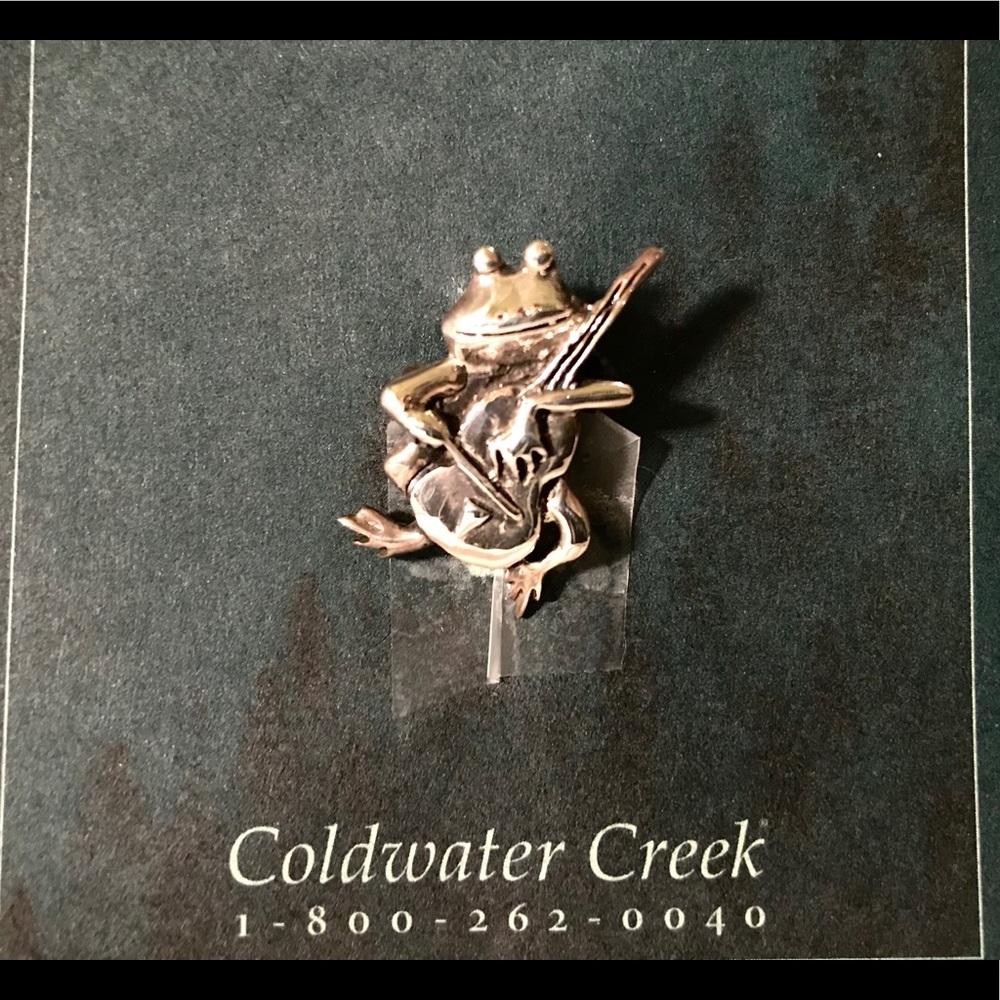 Coldwater Creek Cello Frog Pin